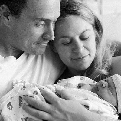 Крис Клейн с женой и дочерью