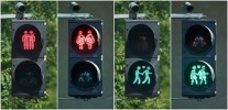 На время «Евровидения» в Вене установили светофоры в поддержку геев 