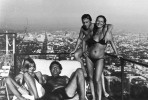 Джессика Лэнг, Милош Форман, Владимир Высоцкий и Марина Влади. США, Лос-Анджелес, август 1976 года