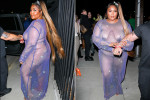 Самая толстая певица мира появилась на публике в прозрачном платье без нижнего белья
