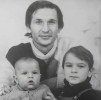 Ретрофото. Федор Добронравов с сыновьями Виктором и Иваном. 1989 год