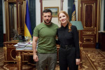 Джессика Честейн посетила Киев и встретилась с Владимиром Зеленским