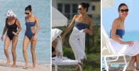 Ольга Куриленко отдыхает на пляже в Майами