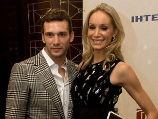 Андрей Шевченко с женой Кристен Пазик