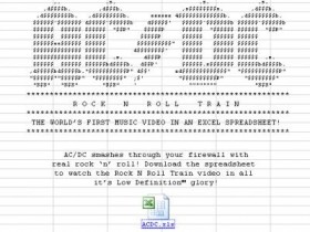 Клип в формате Excel от AC/DC (ВИДЕО)