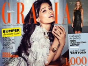 Прекрасная Фрида Пинто в индийском выпуске журнала Grazia (6 ФОТО)