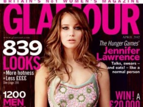 Дженнифер Лоуренс в апрельских выпусках журнала «Glamour»  (12 ФОТО)