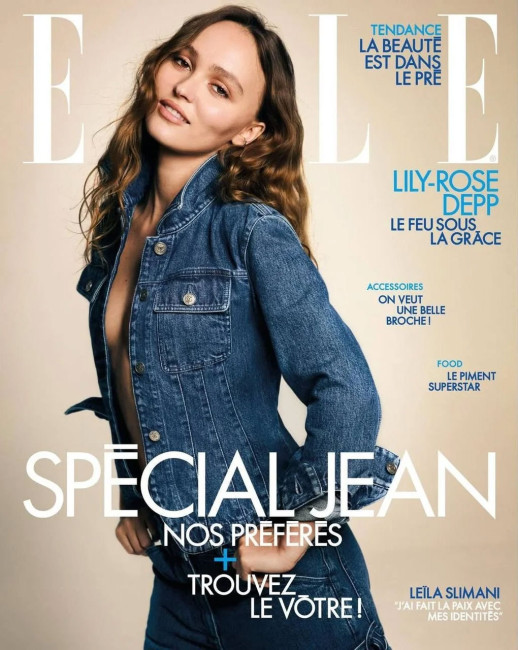 Дочь Джонни Деппа надела расстегнутую рубашку на голое тело на обложке Elle