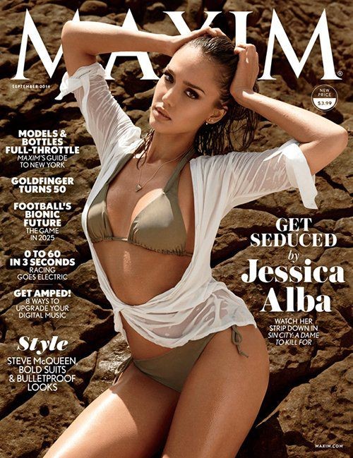 Джессика Альба на обложке сентябрьского Maxim