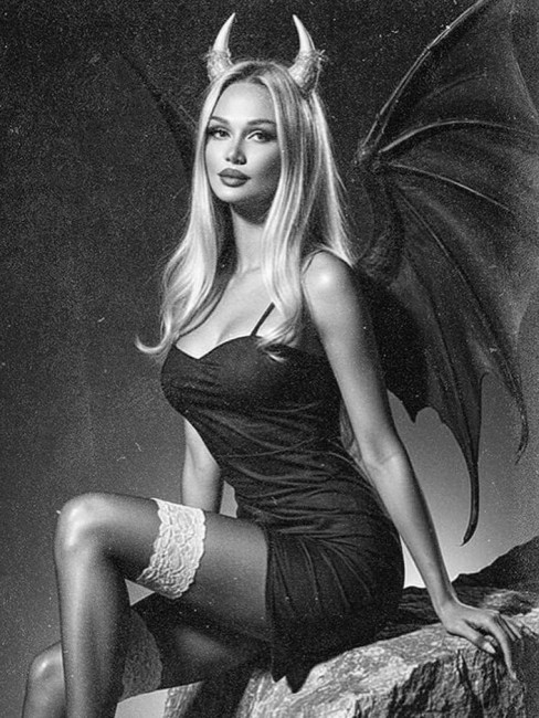 Виктория Лопырёва в образе дьяволицы